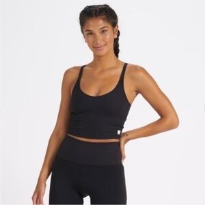 Vuori Ribbed Crop Tank - Black - Size M